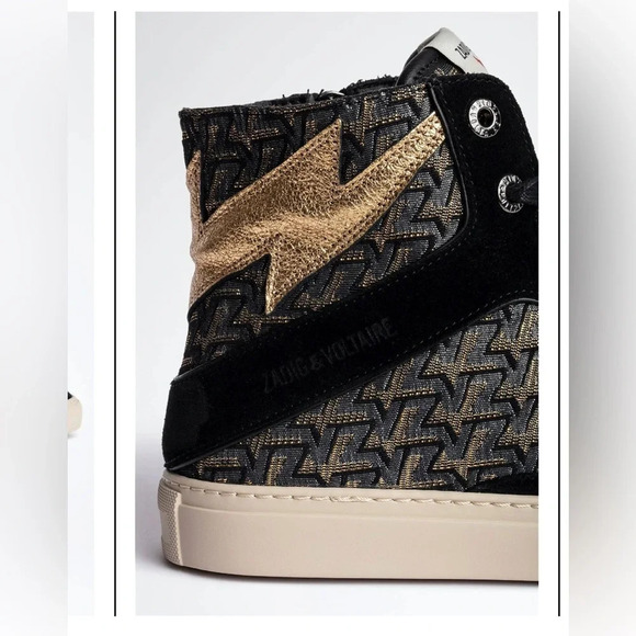 ZADIG & VOLTAIRE ZV1747 High Flash Metal Sneakers - Picture 2 of 11